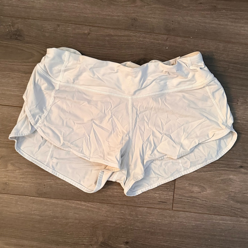 Lululemon Speed Up White Shorts